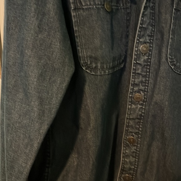 Eddie Bauer flannel lined denim shirt size S - Picture 6 of 7